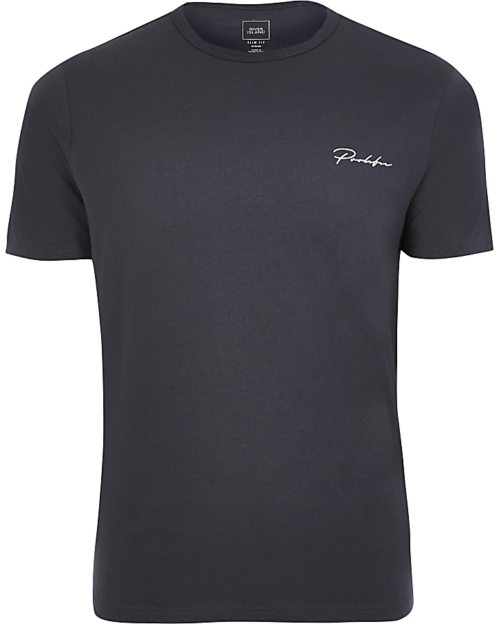 Prolific dark grey slim fit t-shirt