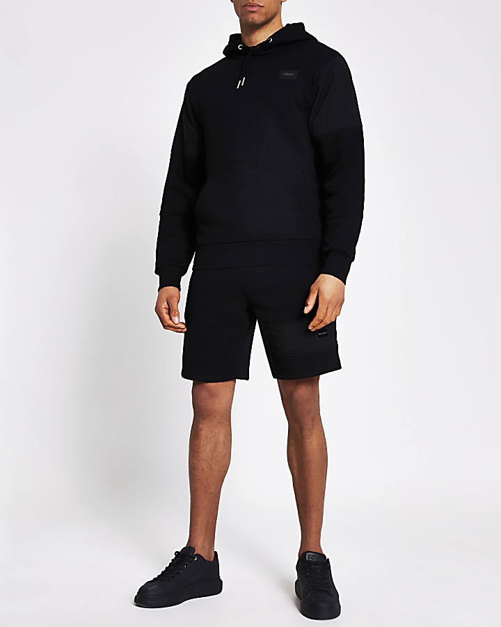 Maison Riviera black slim fit shorts