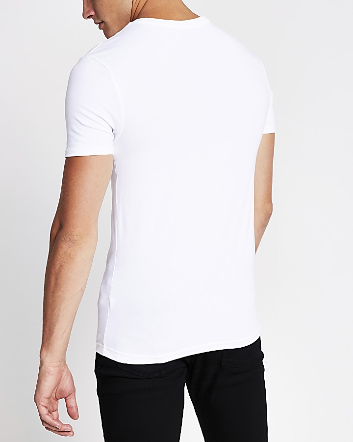 White multipack muscle t-shirts