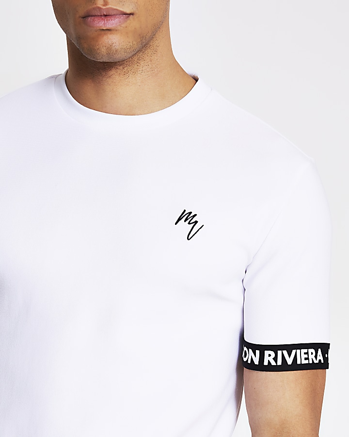 Maison Riviera white tape T-shirt
