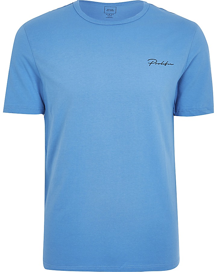 Prolific blue slim fit T-shirt