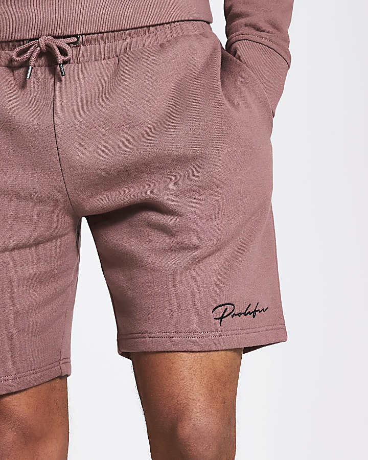 Prolific dark pink slim fit shorts