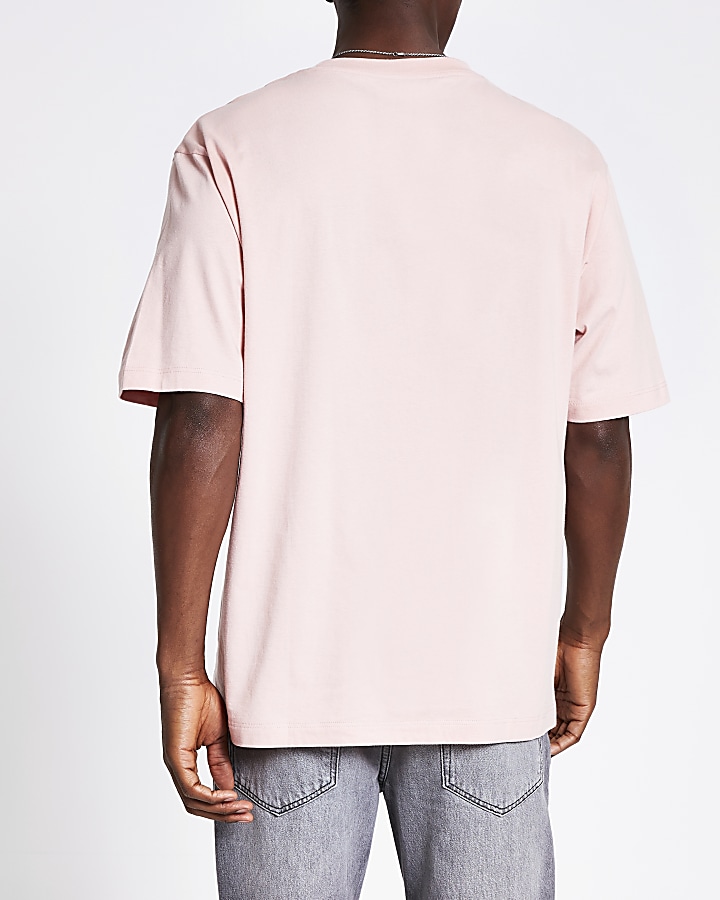 Pink short sleeve oversized T-shirt
