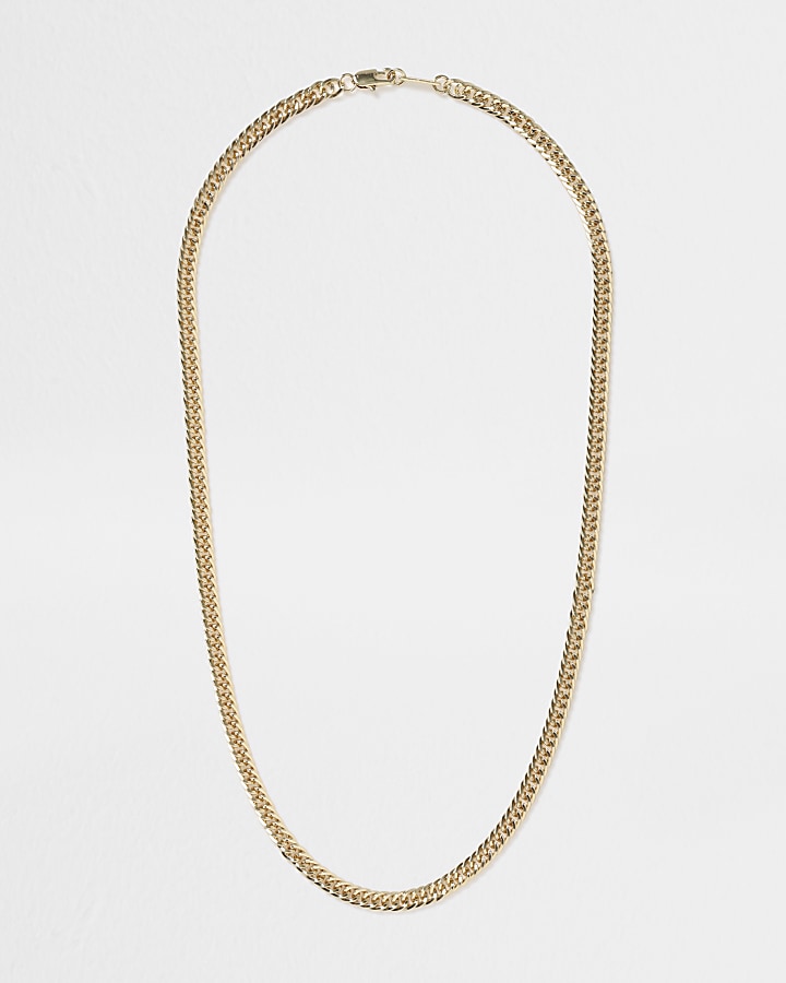Gold colour figaro chain necklace