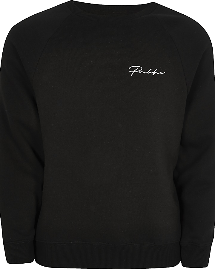 Prolific black regular fit sweatshirt