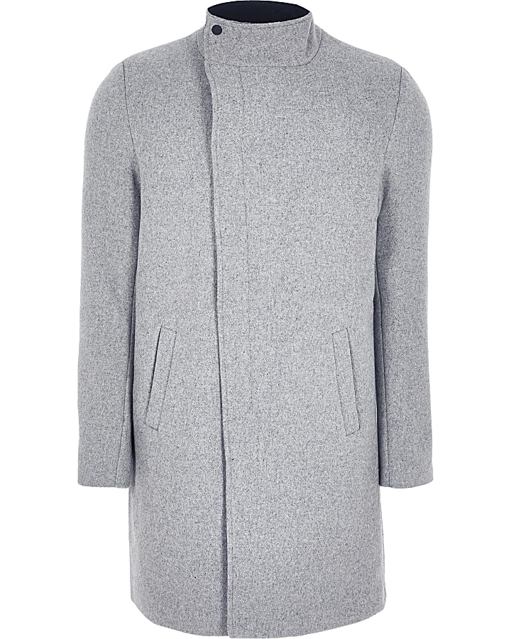 Only and Sons grey wool coat