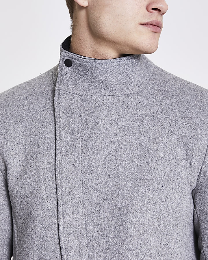 Only and Sons grey wool coat