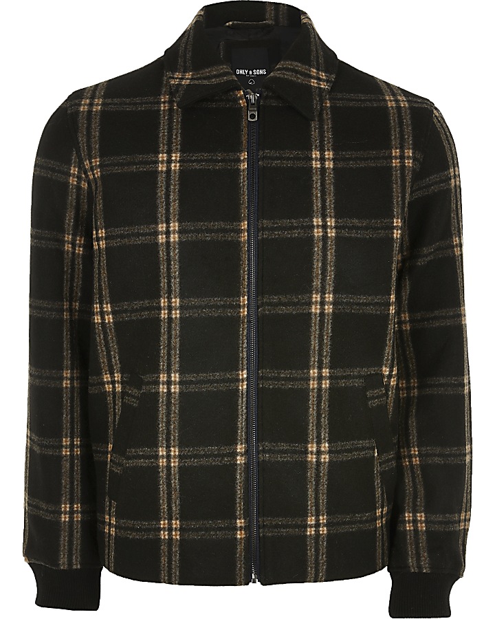Only and Sons grey check jacket