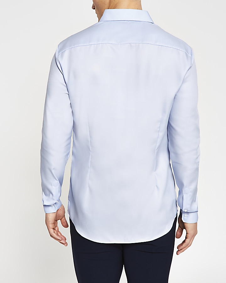 Light blue Egyptian cotton long sleeve shirt