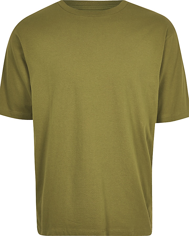 Khaki short sleeve oversized T-shirt
