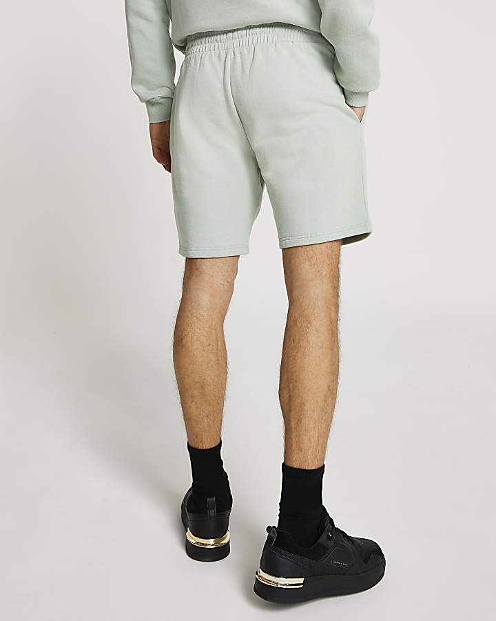 Prolific light green slim fit shorts