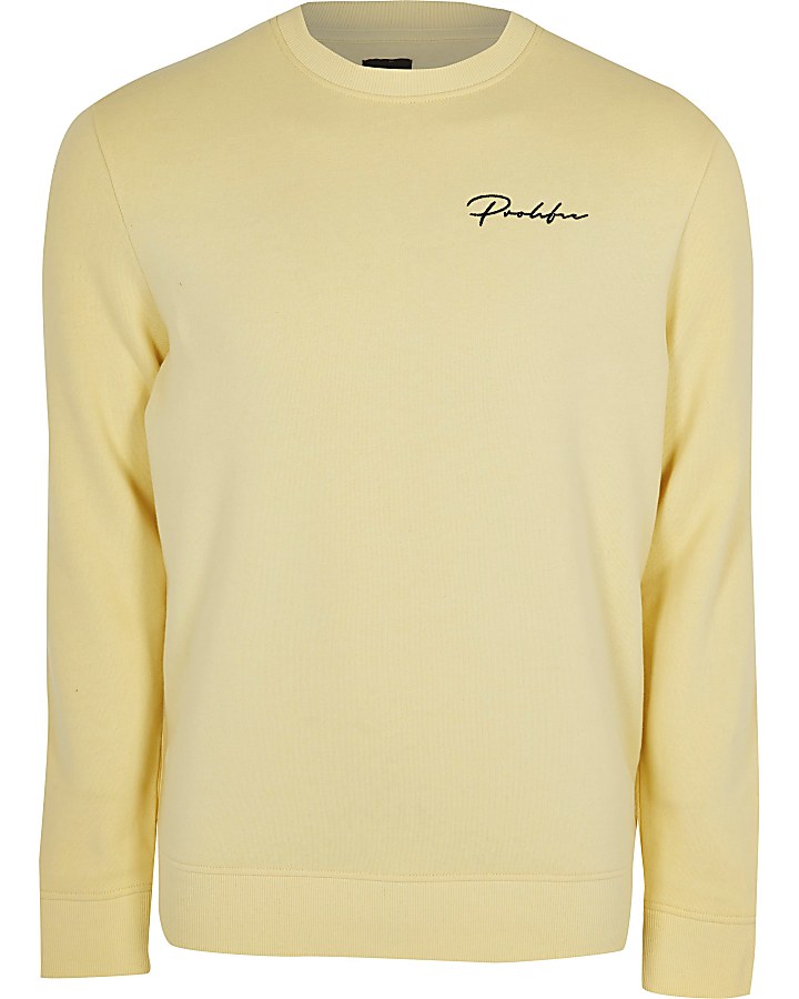 Prolific yellow slim fit sweatshirt