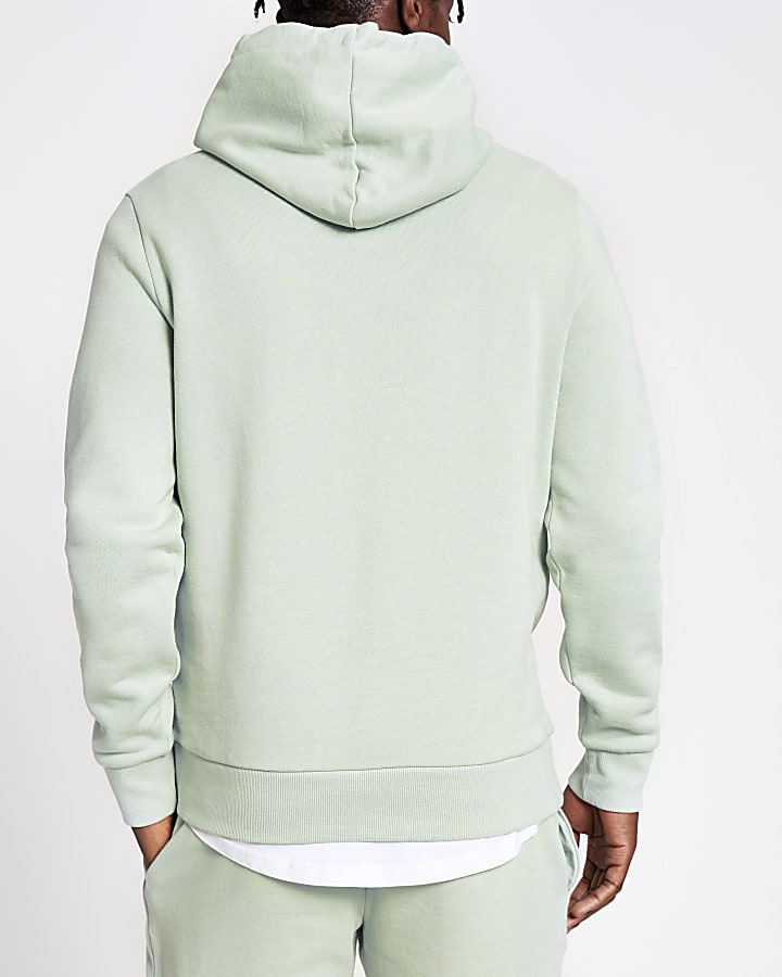 Prolific light green slim fit hoodie