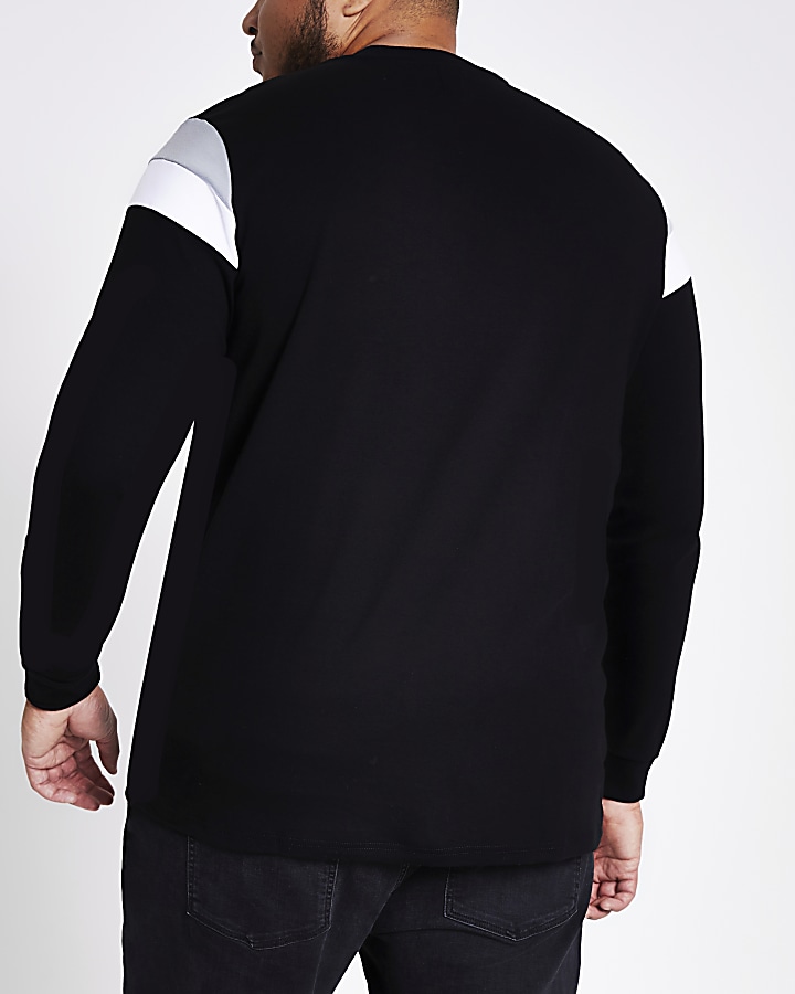 Big and Tall black block sweatshirt
