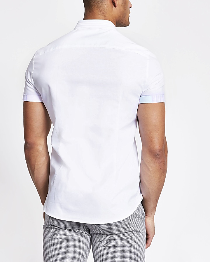 Maison Riviera white slim fit Oxford shirt