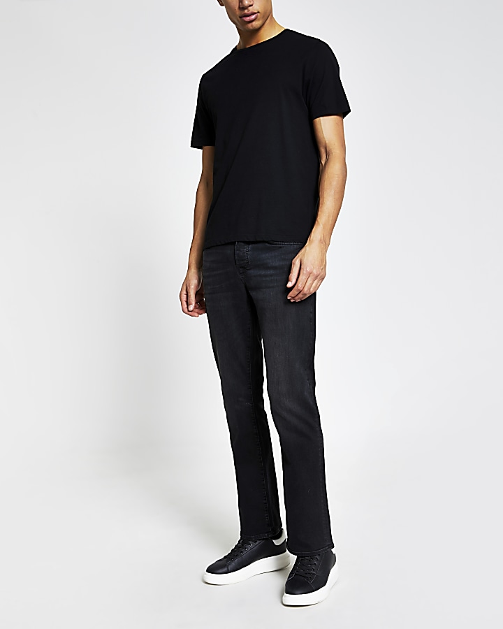 Black jeans river island clearance mens