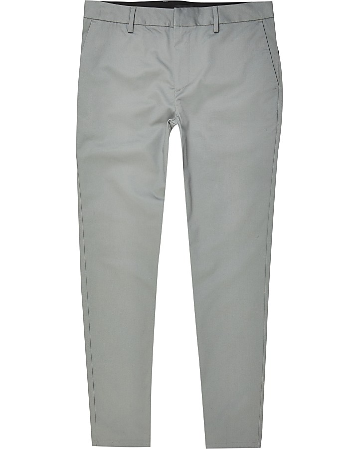 Green skinny fit chino trousers