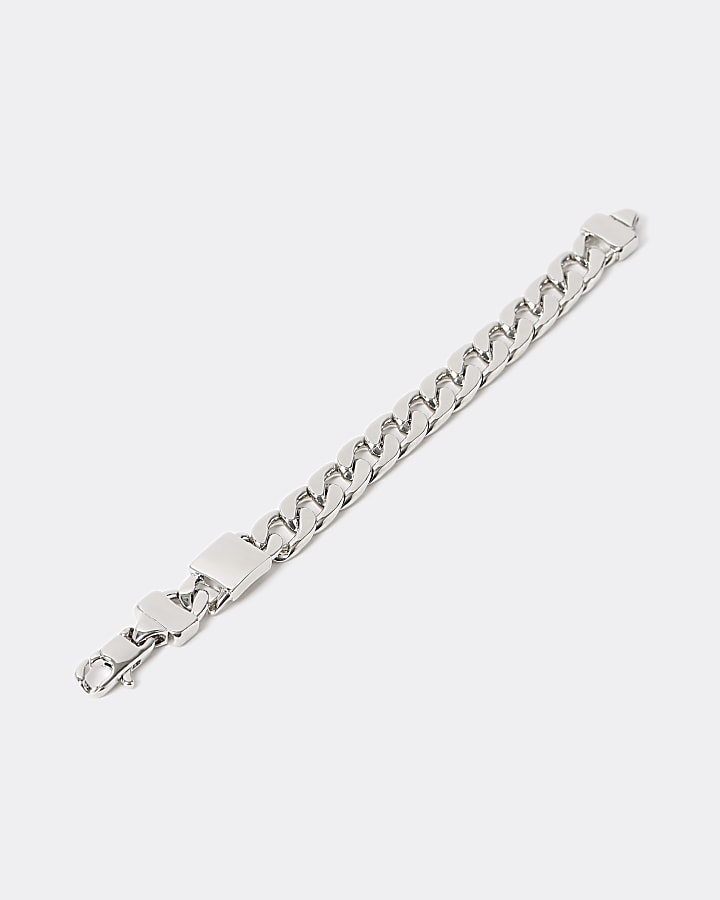 Silver colour chunky chain bracelet