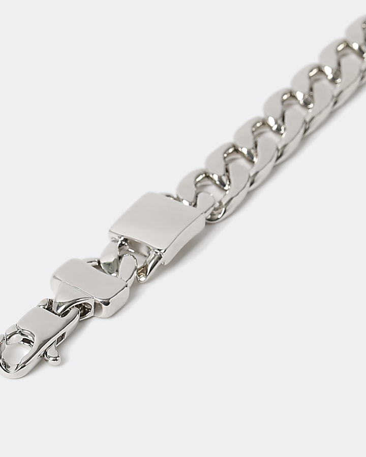 Silver colour chunky chain bracelet