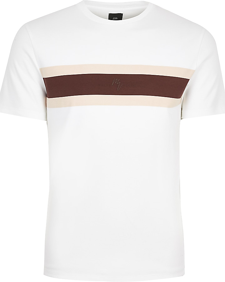 Maison Riviera white stripe slim fit T-shirt