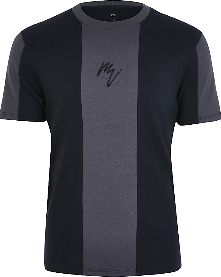 Maison Riviera black blocked slim fit T-shirt