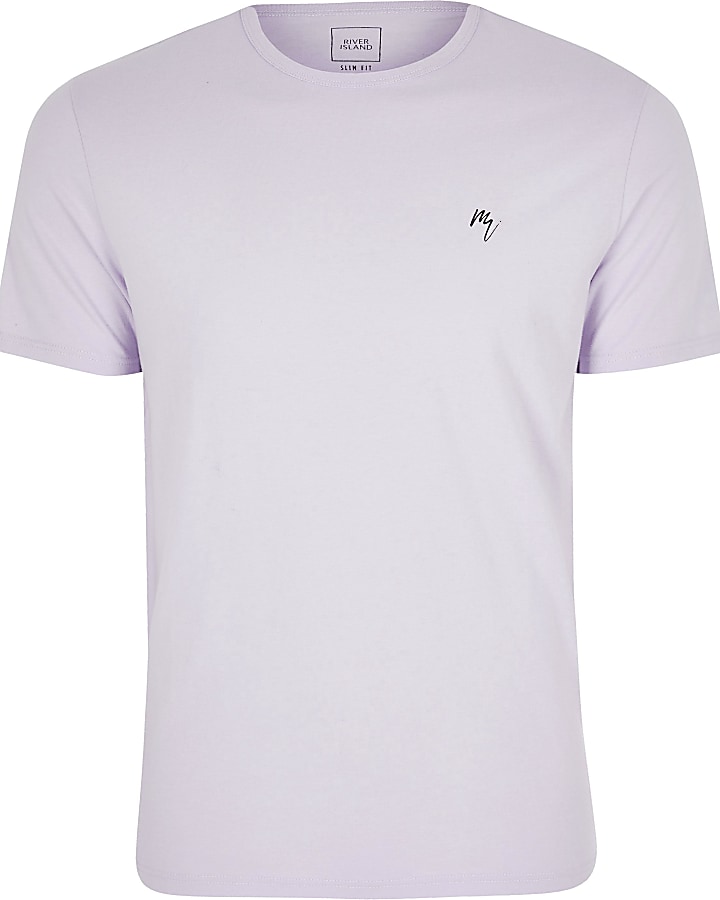 Maison Riviera purple slim fit T-shirt