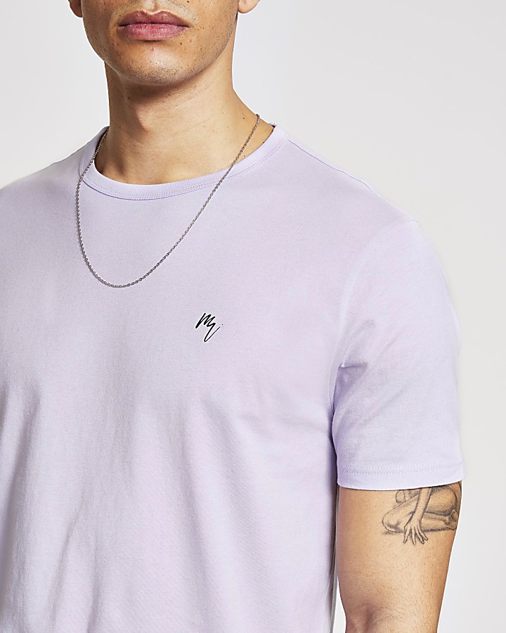Maison Riviera purple slim fit T-shirt