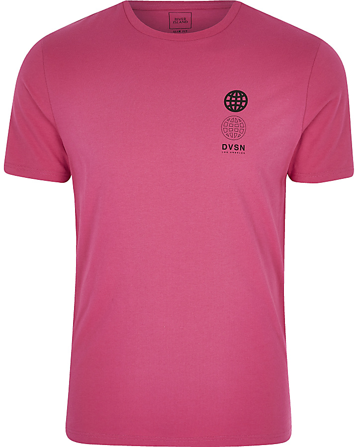 DVSN pink slim fit T-shirt
