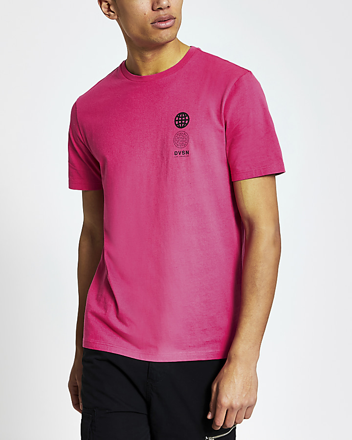 DVSN pink slim fit T-shirt