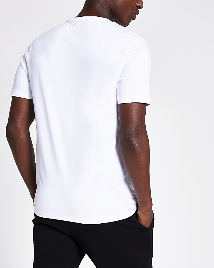Prolific white short sleeve slim fit t-shirt