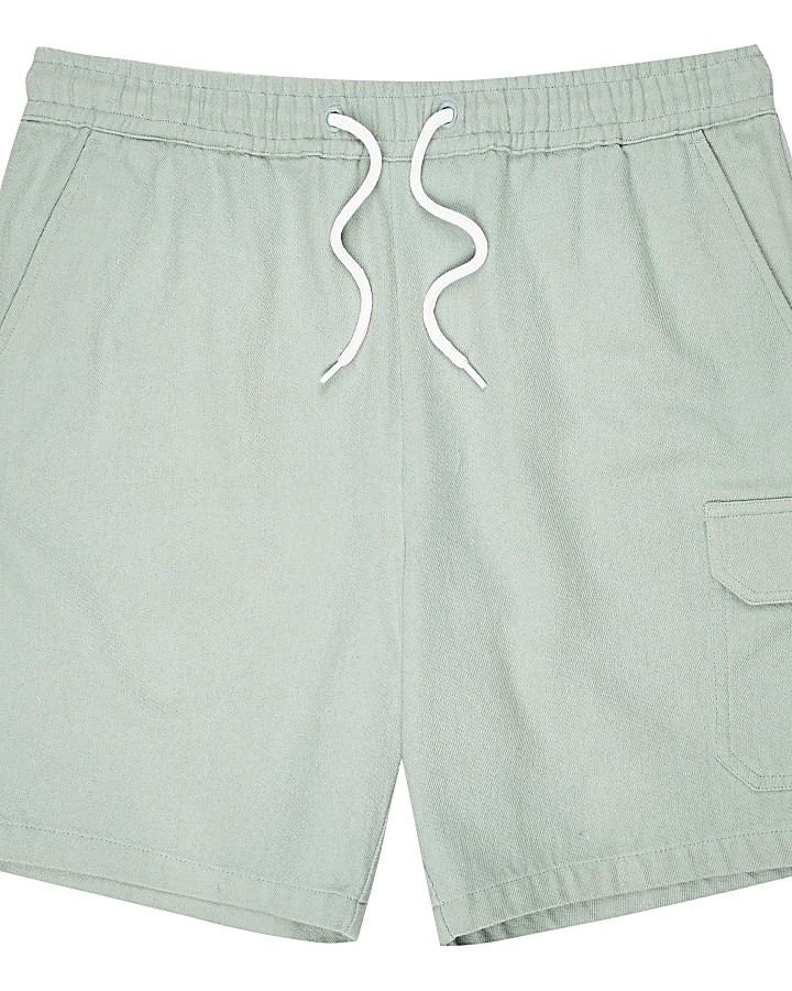 Light green slim fit shorts