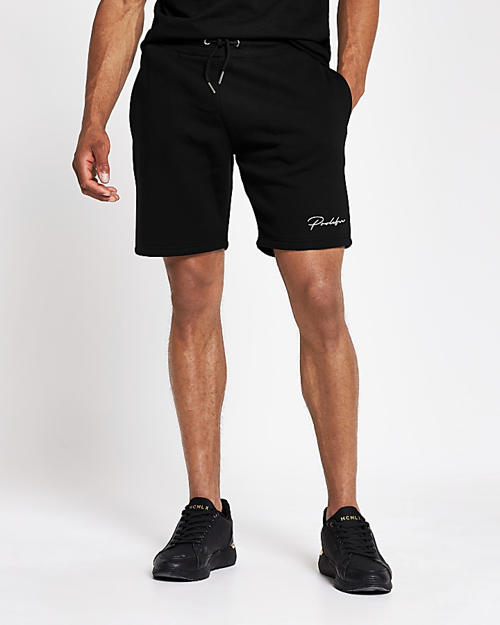 Prolific black slim fit shorts