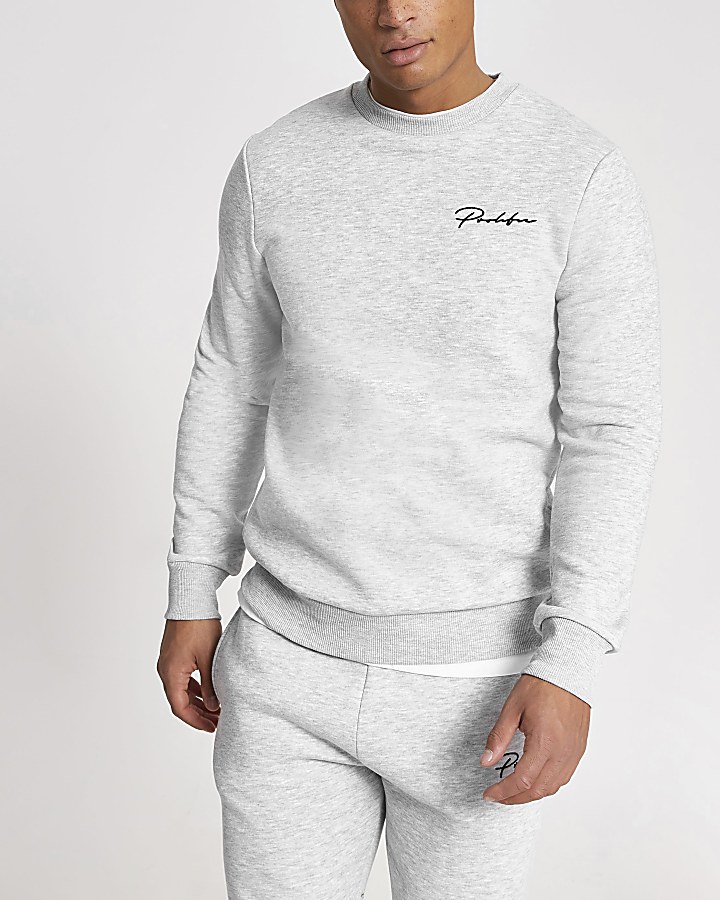 Prolific grey muscle fit sweatshirt