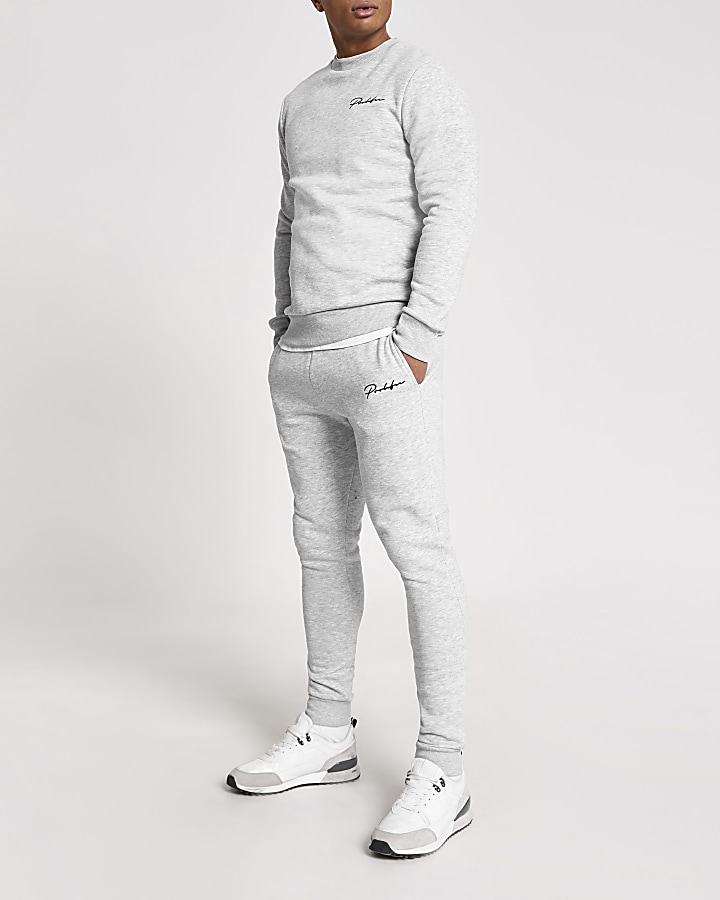 Prolific grey muscle fit joggers