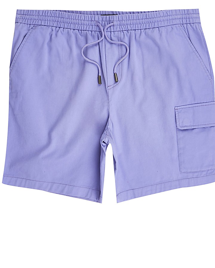 Purple Kaden box fit shorts