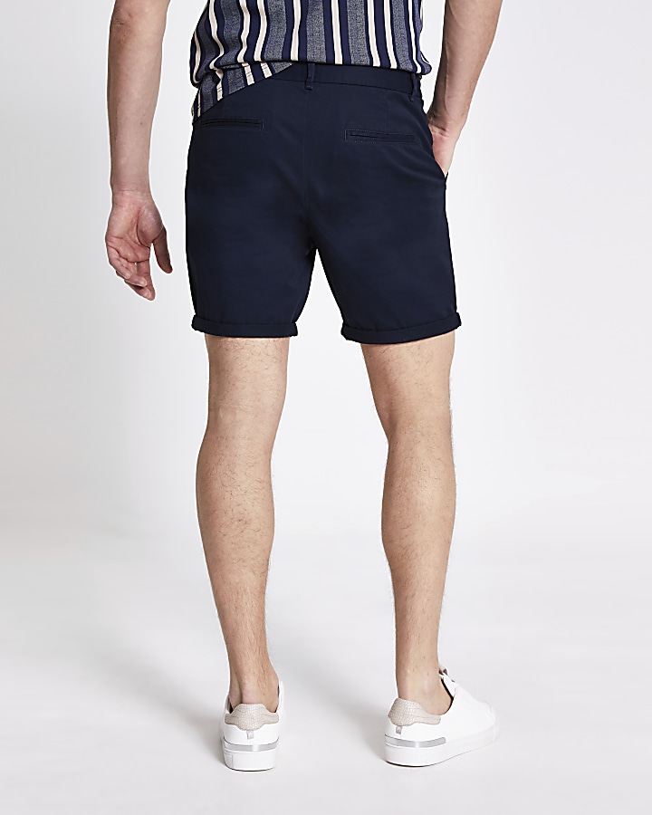 Navy Dylan slim fit shorts