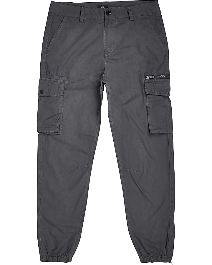 Charcoal cargo trousers