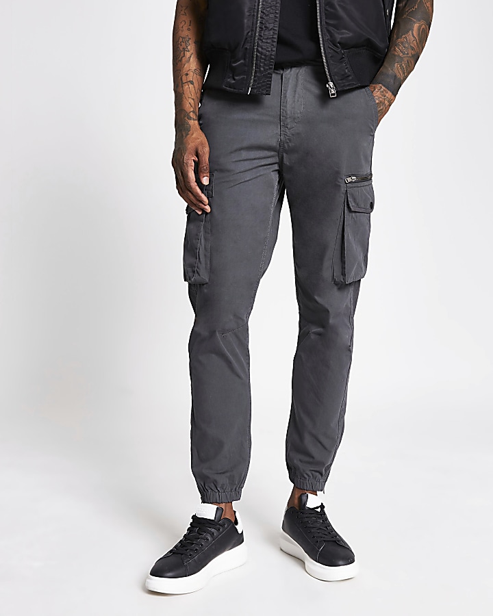 Charcoal cargo trousers