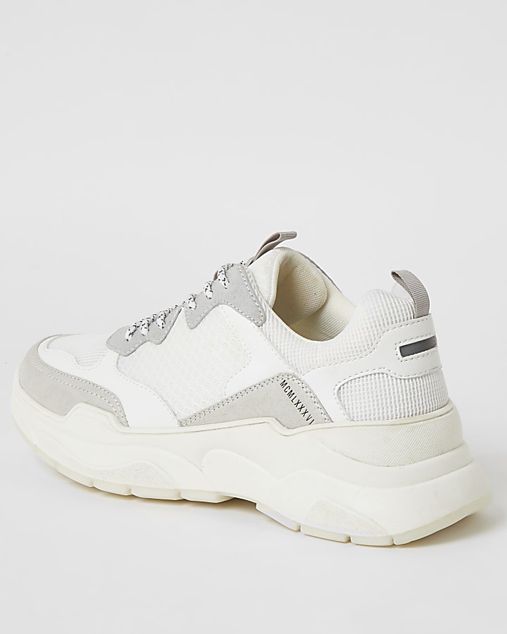 MCMLX white lace-up chunky trainers