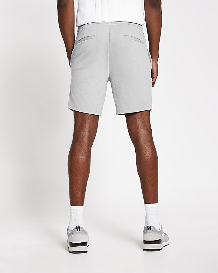 Grey Sid skinny fit jersey shorts