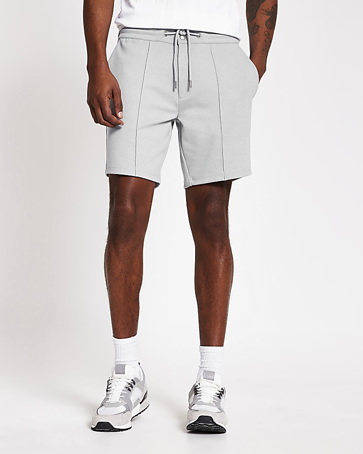 Grey Sid skinny fit jersey shorts