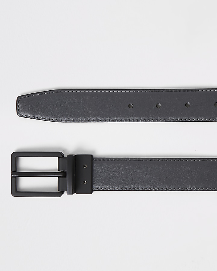 Black RI embossed reversible belt