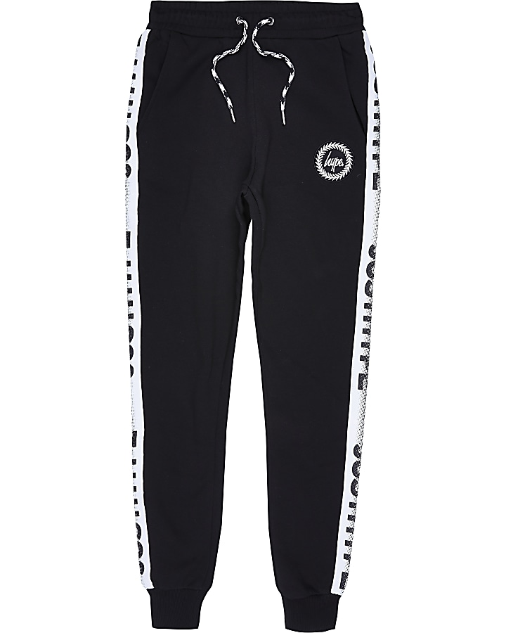 Hype black speckle tape side joggers