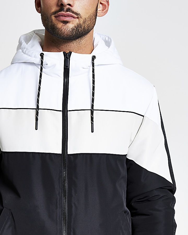 MCMLX black and white hooded jacket