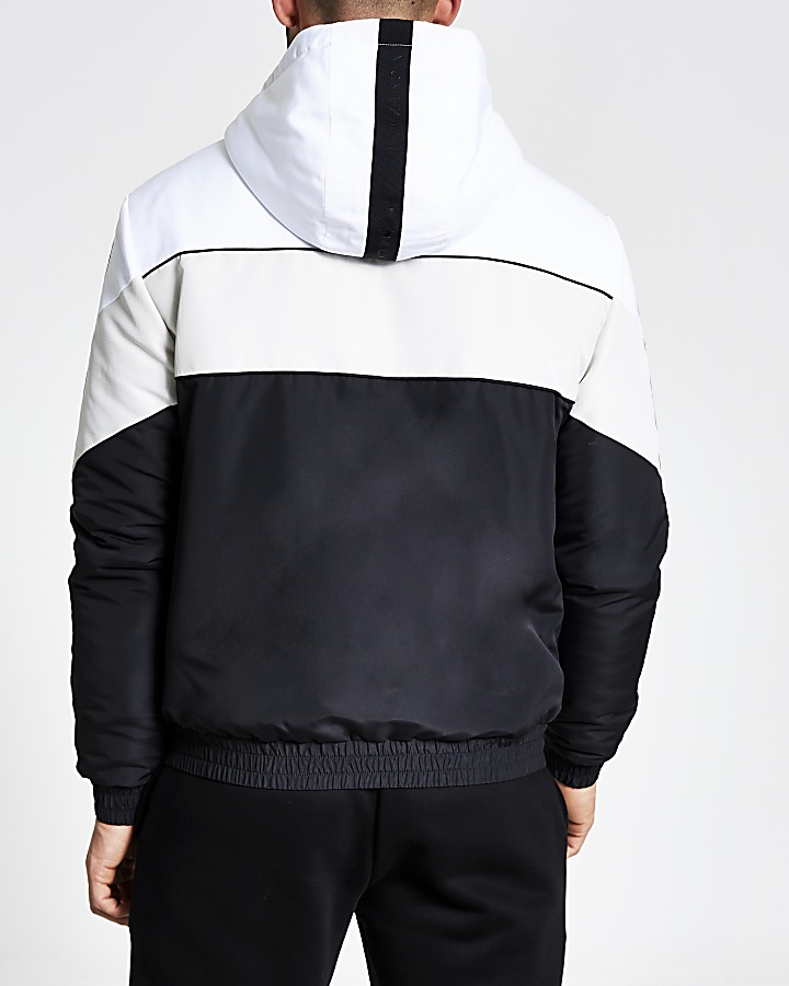 MCMLX black and white hooded jacket