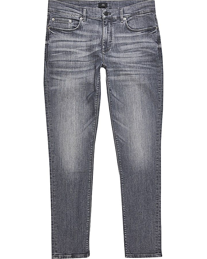 Grey skinny fit denim jeans