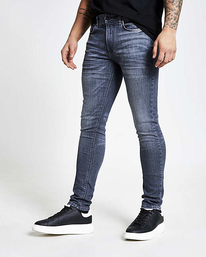 Grey skinny fit denim jeans