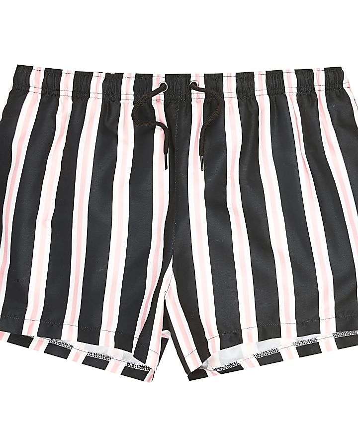 Black stripe swim shorts