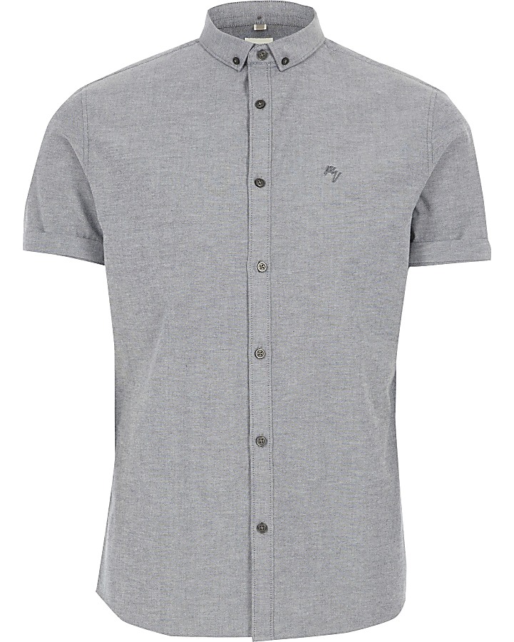 Maison Riviera grey short sleeve shirt