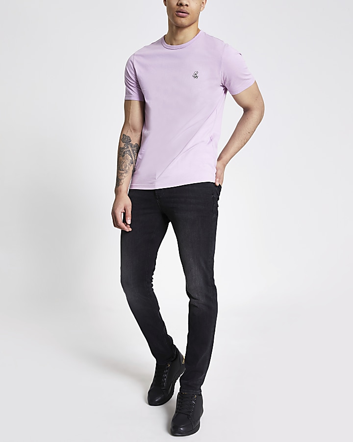 Purple R96 short sleeve slim fit T-shirt